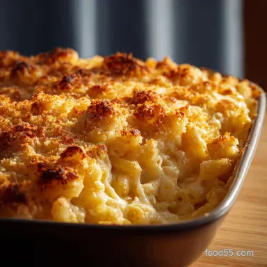 Creamy Baked Mac Cheese: Ultimate Recipe with Panko Crust Recipe Card