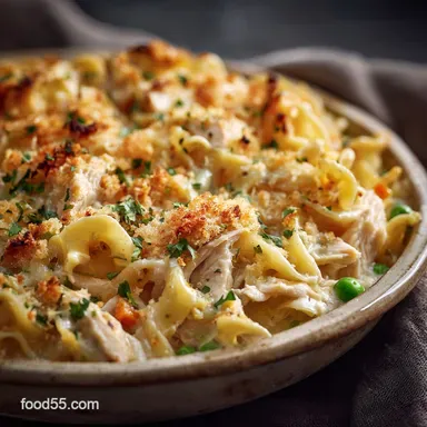 Chicken Noodle Casserole Recipe: Ultimate Creamy Bake (No Canned Soup) Recipe Card