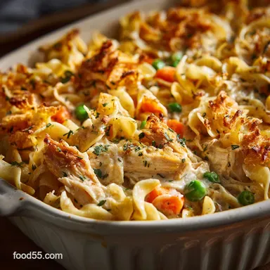 Chicken Noodle Casserole Recipe: Ultimate Creamy Bake (No Canned Soup)