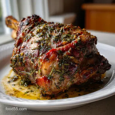 Roasted Leg of Lamb: Juicy, Tender Crispy Crust Recipe Card