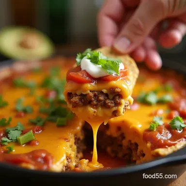 The Best 7Layer Taco Dip Recipe for Parties Recipe Card
