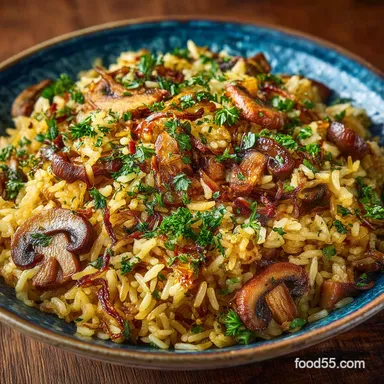 Ultimate Umami Mushroom Rice Pilaf Rich Creamy Earthy