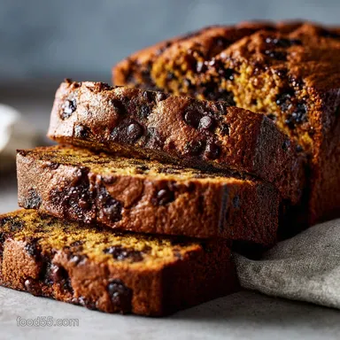 Moist Chocolate Chip Pumpkin Bread: The Ultra-Moist Loaf Recipe Recipe Card