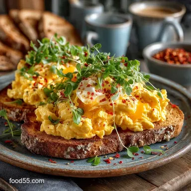 How To Make The Best Fluffy Scrambled Eggs Creamy Recipe Recipe Card