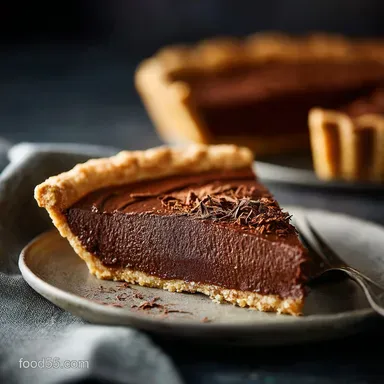 Chocolate Pie Recipe: The Ultimate Silky Dark Custard Dessert Recipe Card
