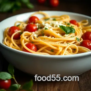 Easy Vintage Herb-Infused Pasta with Roasted Cherry Tomatoes Recipe Recipe Card