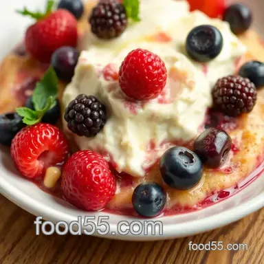 Easy & Delicious Warm Berry Farmer Cheese Delight in 25 Min: A Family Favorite Recipe Card