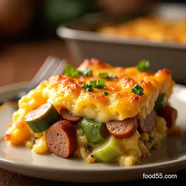 Easy Sausage Cheese and Veggie Breakfast Casserole Weekend Winner Recipe Card