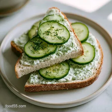 Cream Cheese Cucumber Sandwiches Recipe Recipe Card