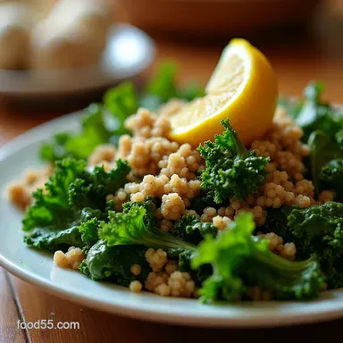 My GoTo Kale Salad with Quinoa and LemonMaple Vinaigrette Recipe Card