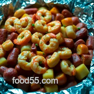 Zesty Cajun Shrimp Boil Recipe: Easy Southern Flavor in Foil Packs Recipe Card
