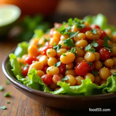 Sunshine Fiesta Bean Salad with Zesty Lime Vinaigrette Recipe Card