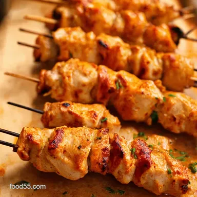 Zesty Chicken Kabob Marinade Mediterranean Sunshine Recipe Card