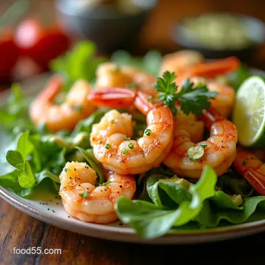 Zesty Lime Shrimp and Avocado My Easy Juicy Weeknight Salad Recipe Card