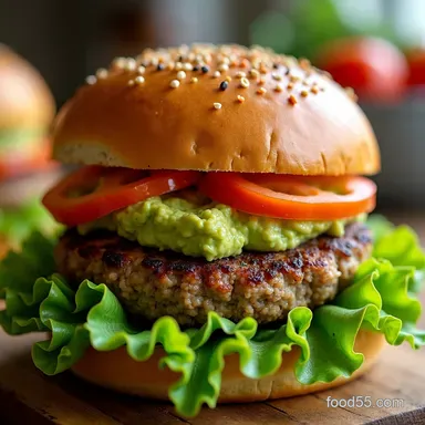 Zesty LowCarb Guacamole Burgers on Lettuce My GoTo Weeknight Keto Recipe Card