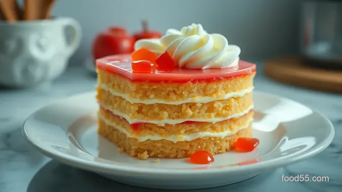 Jolly Layered Cake with Jello Surprise