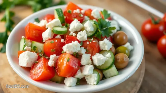 Mediterranean Cucumber and Tomato Salad