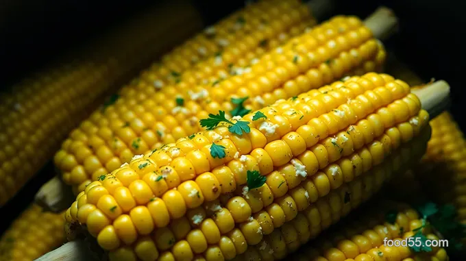 Oven-Roasted Corn on the Cob with Herb Butter