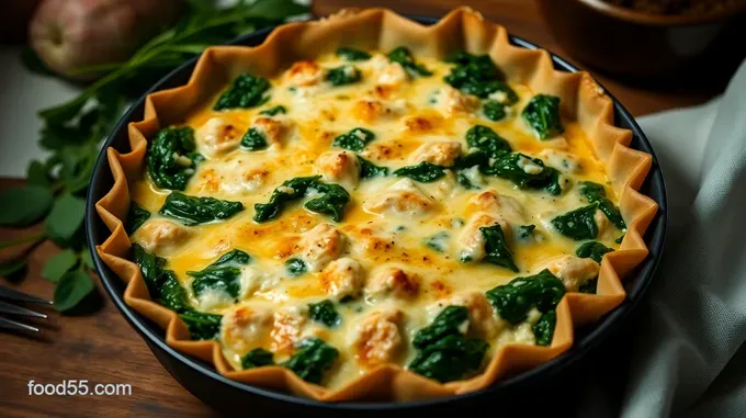 Phyllo Chicken and Spinach Pie: A Delightful Mediterranean Delight