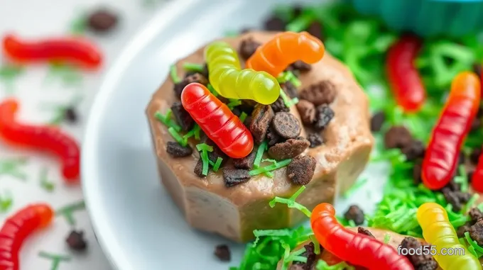 Fruity Worms in Dirt Cups