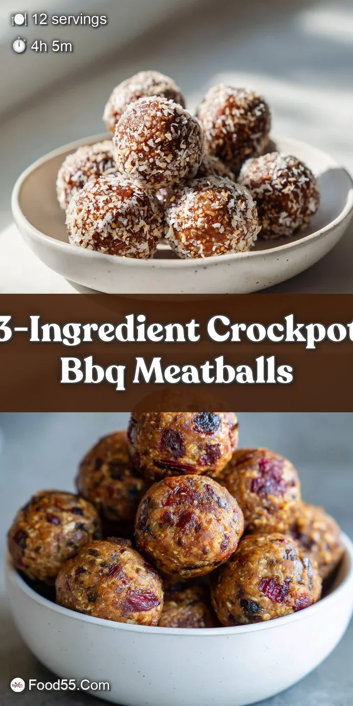 Close-up of a single, glistening BBQ meatball, deeply colored and coated in a rich, sticky sauce. Hints of pepper are visi...