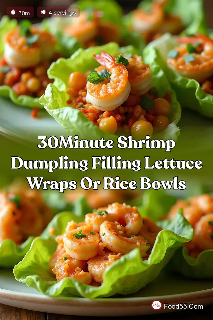 30Minute Shrimp Dumpling Filling Lettuce Wraps or Rice Bowls