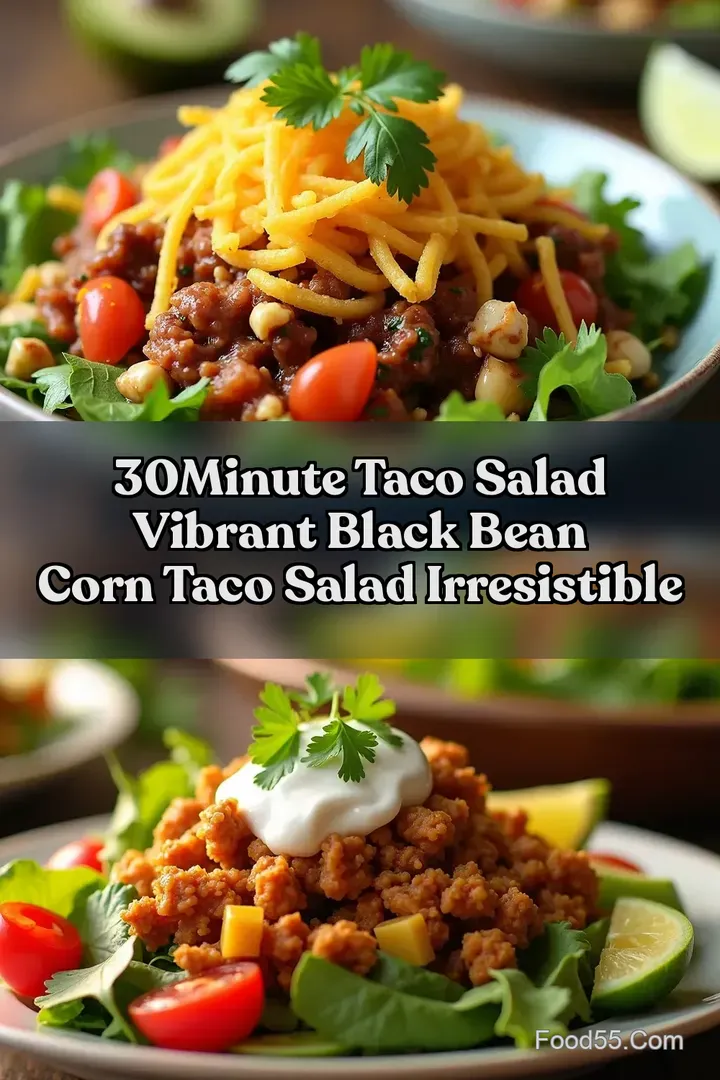 30Minute Taco Salad Vibrant Black Bean Corn Taco Salad Irresistible