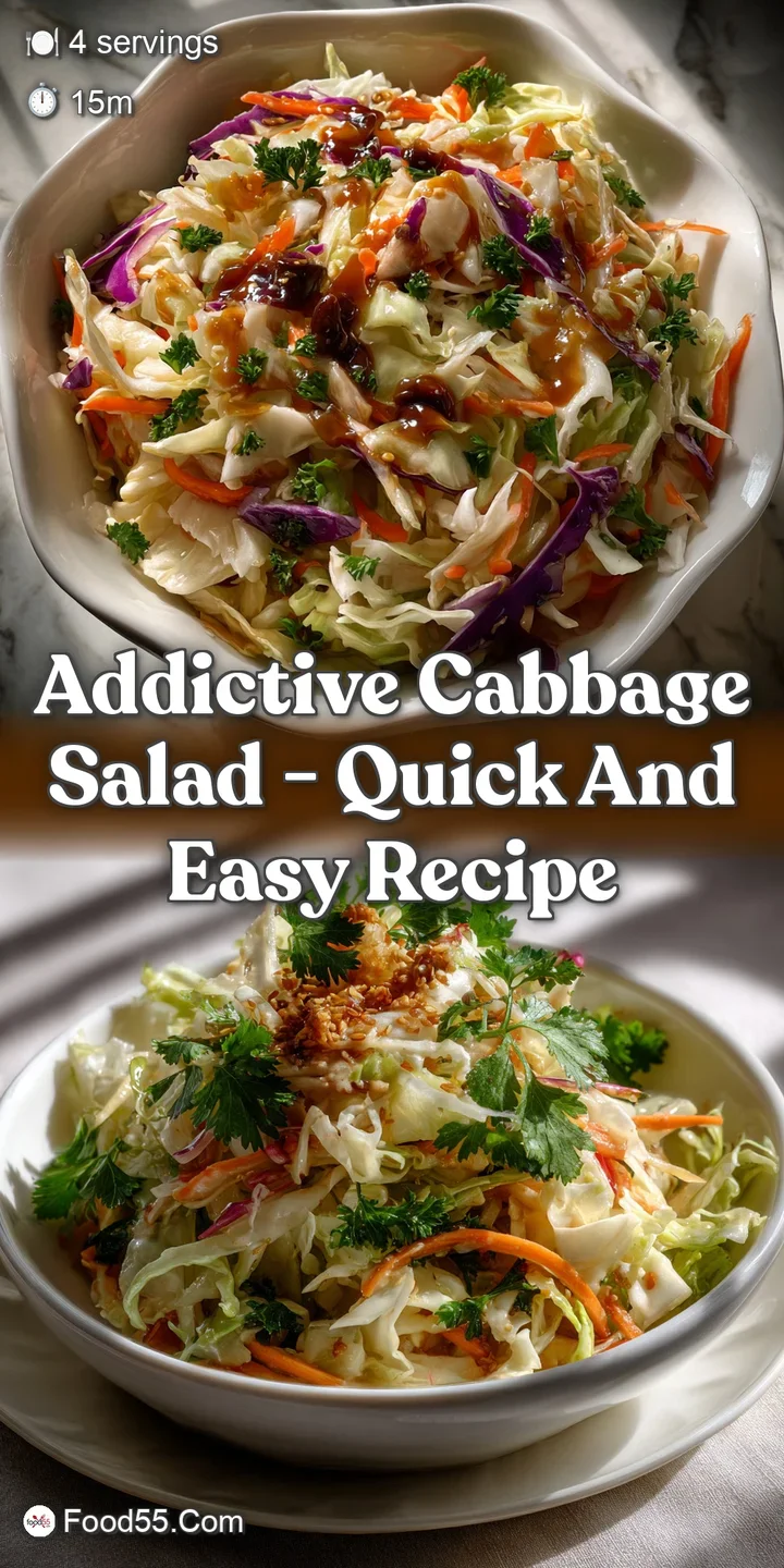 Addictive Cabbage Salad - Quick and Easy Recipe