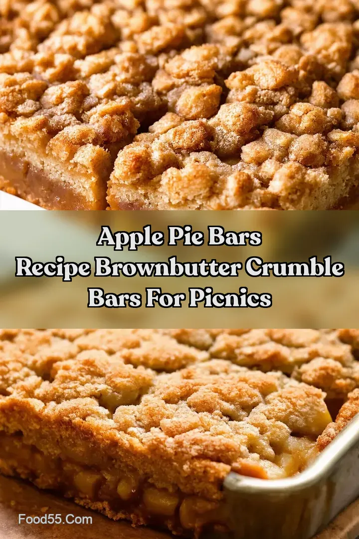 Apple Pie Bars Recipe BrownButter Crumble Bars for Picnics