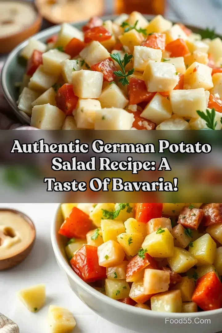 Authentic German Potato Salad Recipe: A Taste of Bavaria! : PIN FOR LATER Authentic German Potato Salad Recipe: A Taste of Bavaria!
