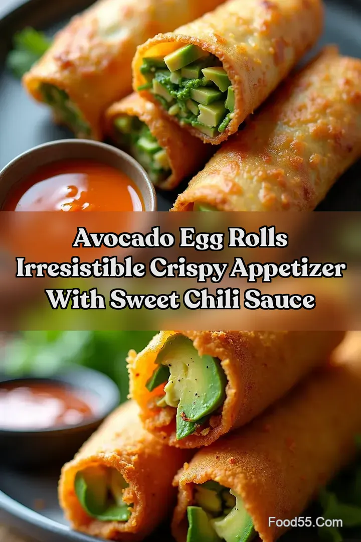 Avocado Egg Rolls Irresistible Crispy Appetizer With Sweet Chili Sauce