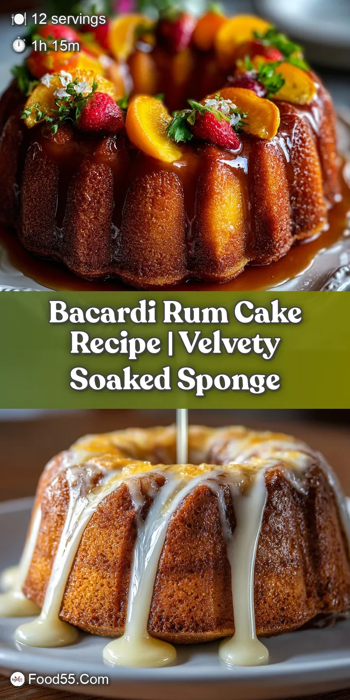 Close-up of rum cake slice showcasing moist crumb and glistening glaze. Caramel & vanilla aroma implied in the cake's color.