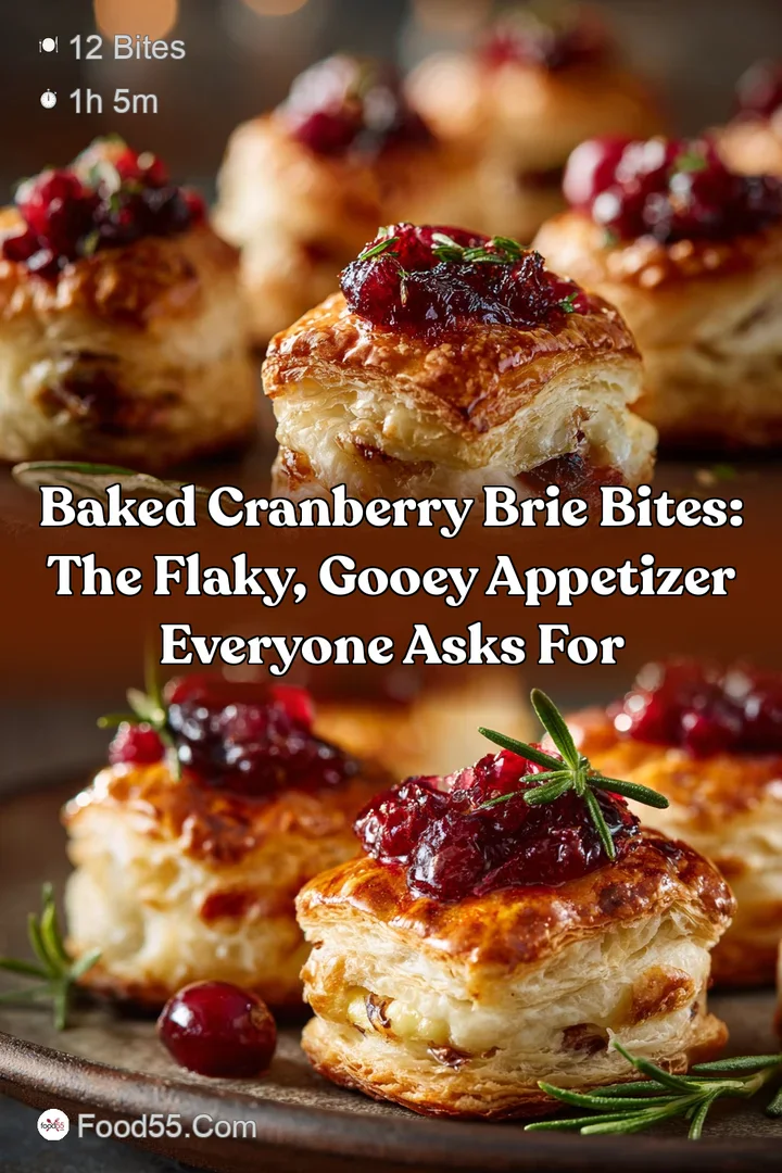 Baked Cranberry Brie Bites: The Flaky Gooey Appetizer Everyone Asks For