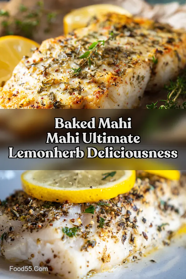 Baked Mahi Mahi Ultimate LemonHerb Deliciousness : PIN FOR LATER Baked Mahi Mahi Ultimate LemonHerb Deliciousness