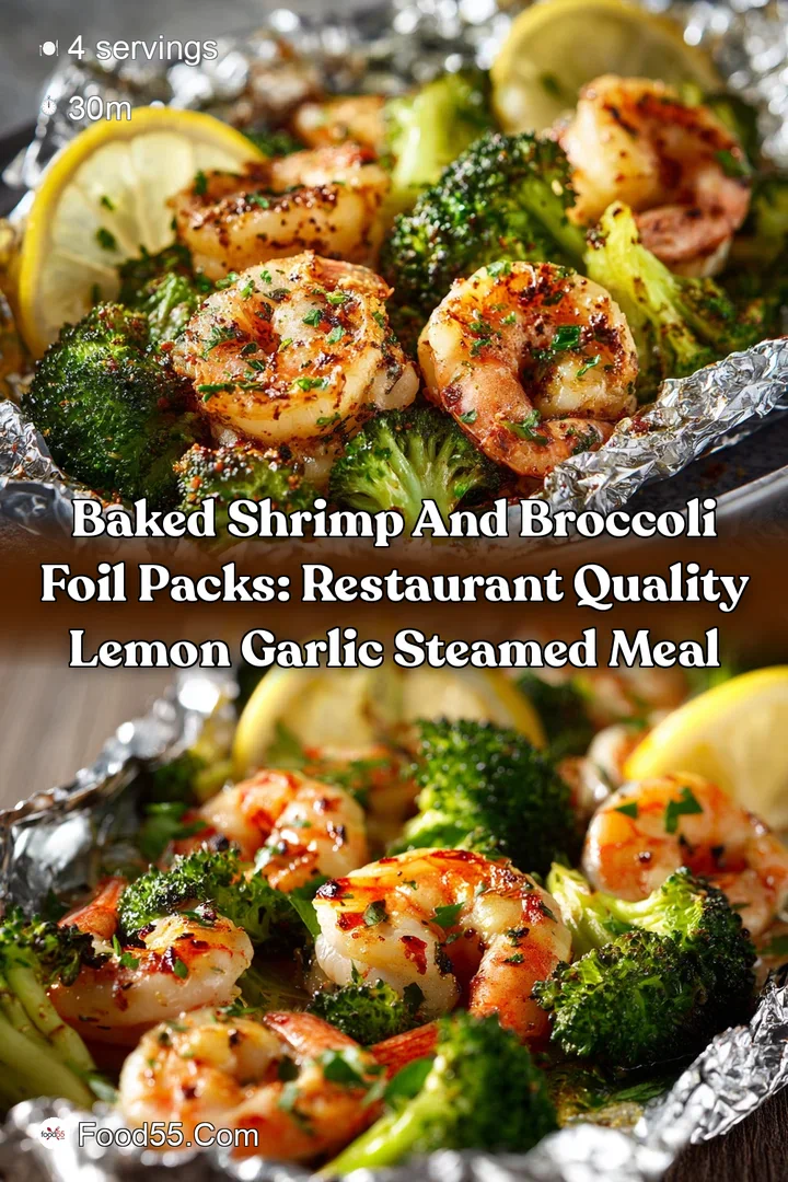 Baked Shrimp and Broccoli Foil Packs: Restaurant Quality Lemon Garlic Steamed Meal