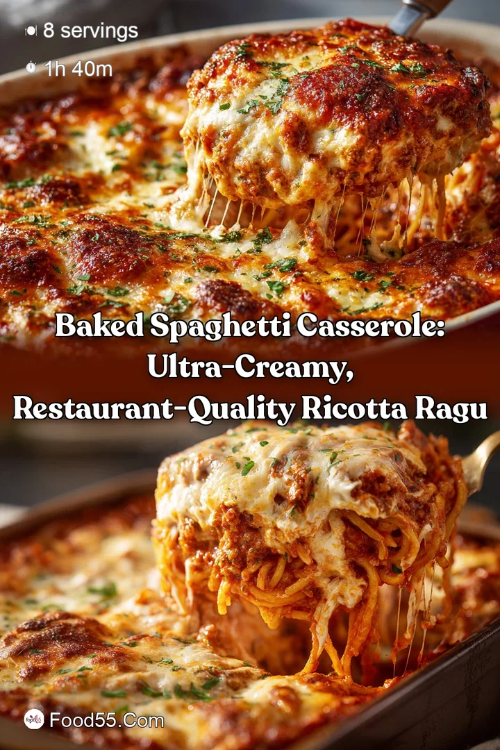 Baked Spaghetti Casserole: Ultra-Creamy Restaurant-Quality Ricotta Ragu