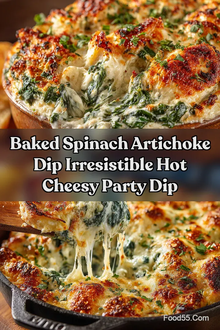 Baked Spinach Artichoke Dip Irresistible Hot Cheesy Party Dip