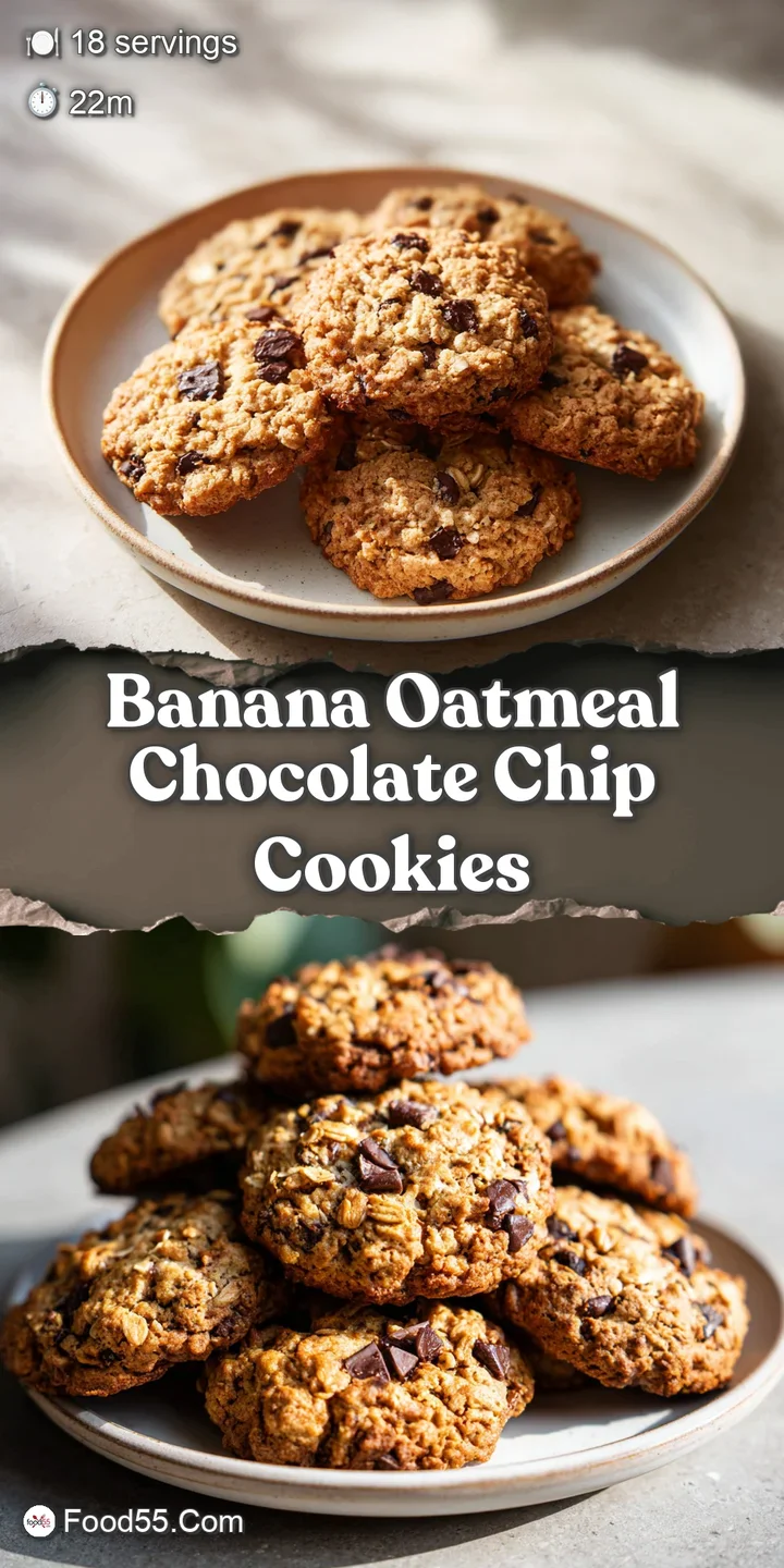 Close-up of a soft, chewy cookie with melted chocolate swirls and visible oats; hints of banana; evokes warmth and comfort.