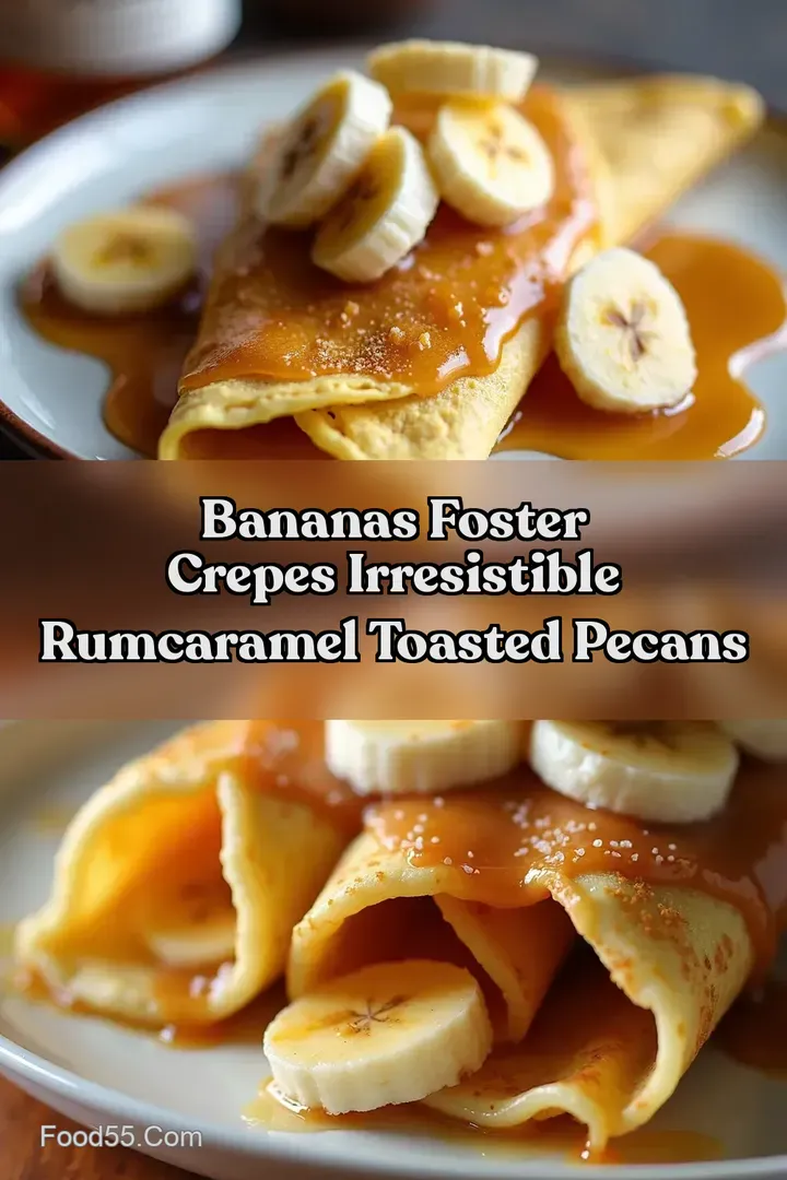 Bananas Foster Crepes Irresistible RumCaramel Toasted Pecans
