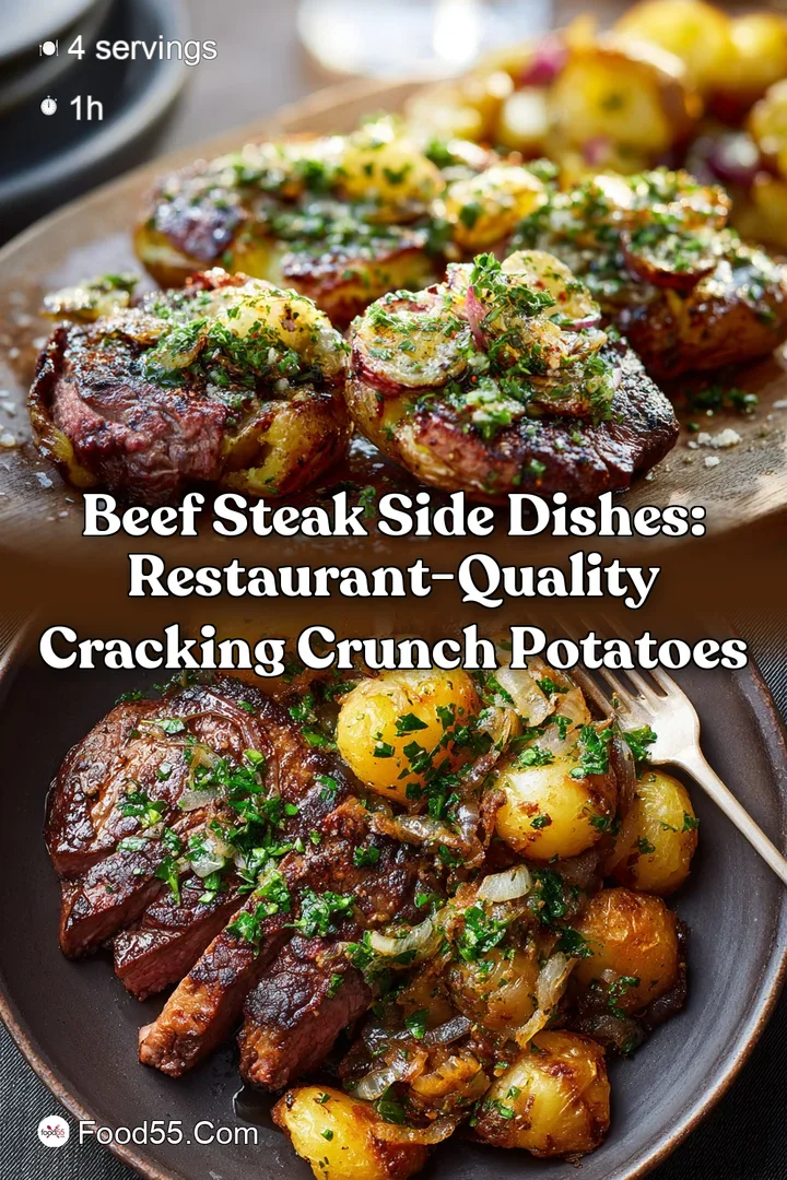 Beef steak side dishes: Restaurant-Quality Cracking Crunch Potatoes