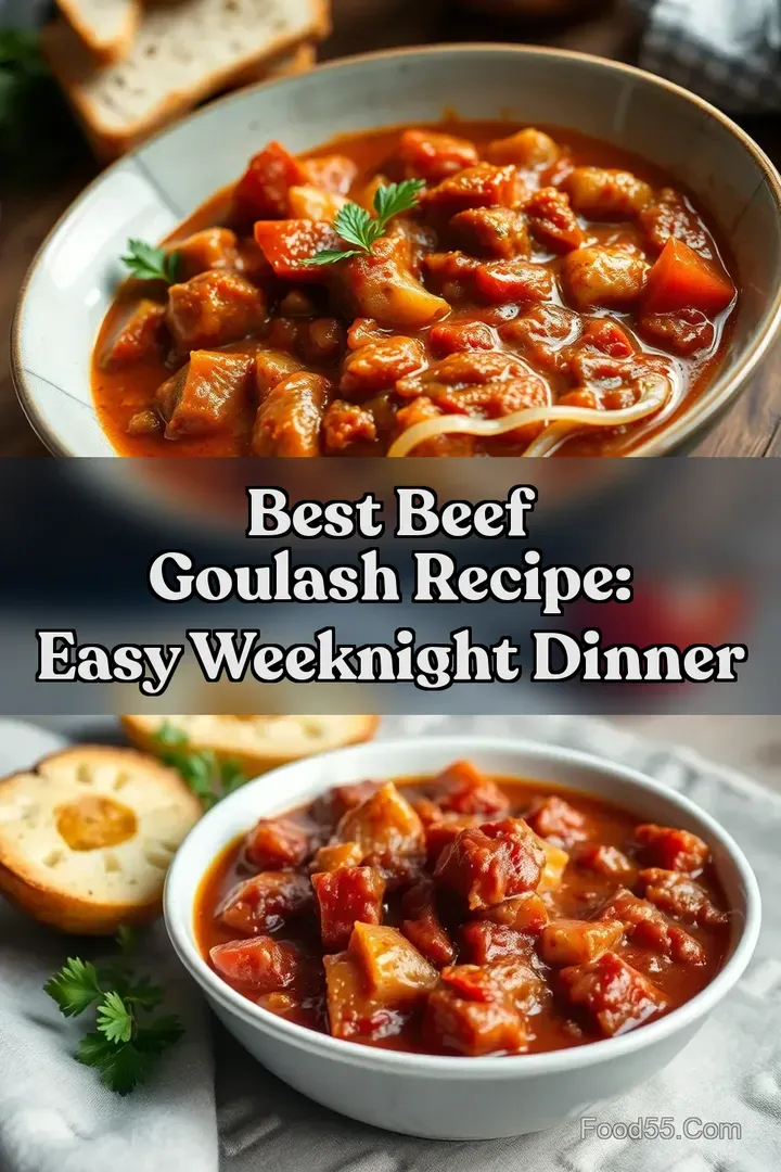 Best Beef Goulash Recipe: Easy Weeknight Dinner : PIN FOR LATER Best Beef Goulash Recipe: Easy Weeknight Dinner