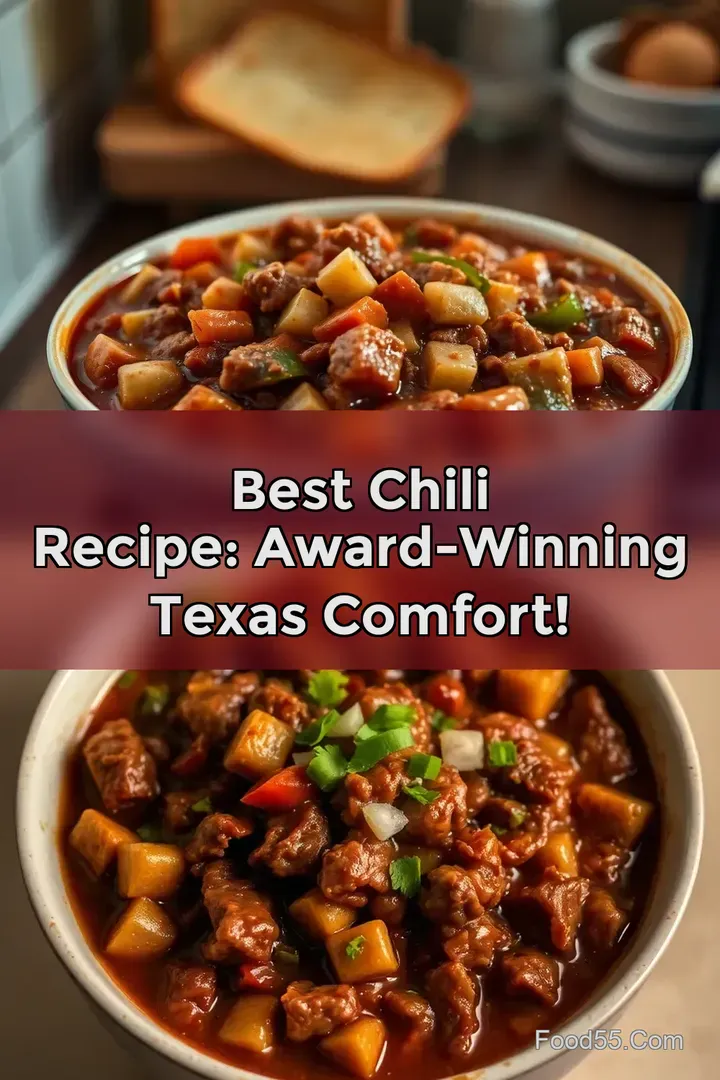 Best Chili Recipe: Award-Winning Texas Comfort! : PIN FOR LATER Best Chili Recipe: Award-Winning Texas Comfort!