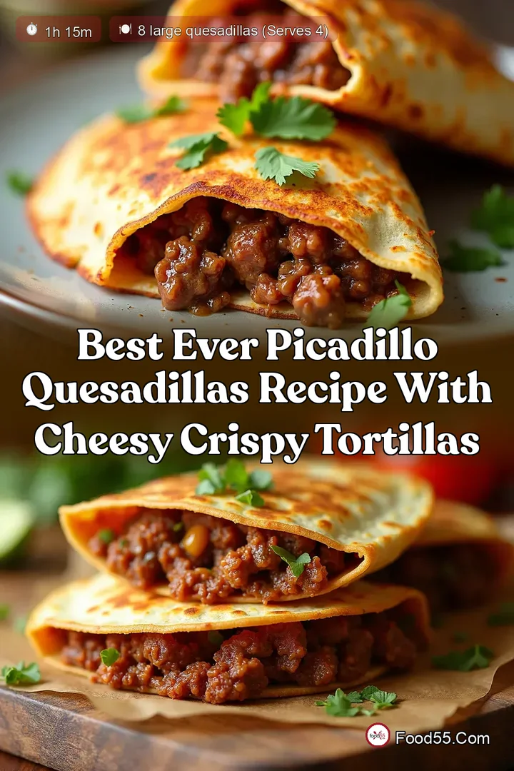Best Ever Picadillo Quesadillas Recipe with Cheesy Crispy Tortillas