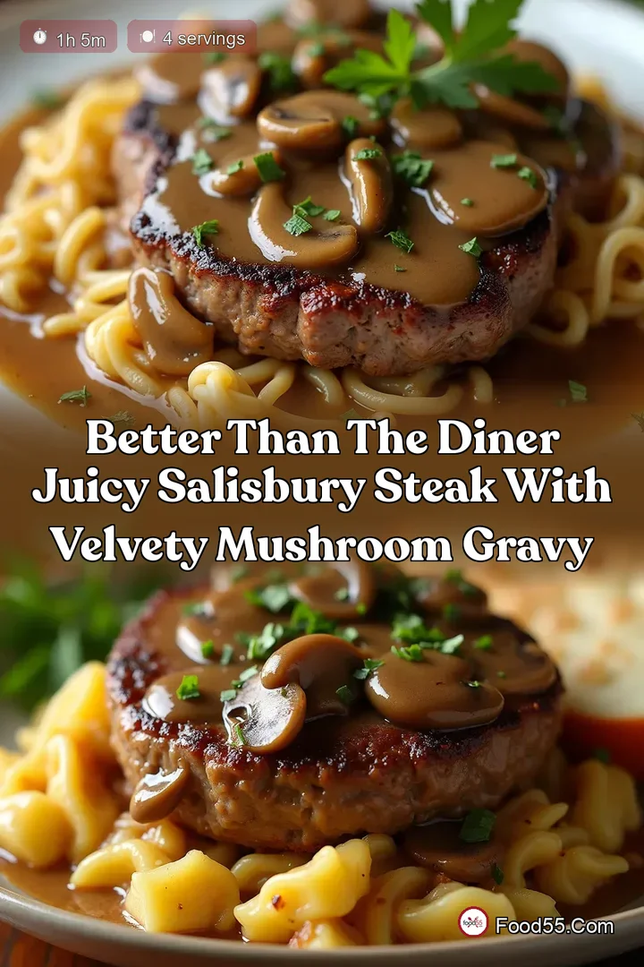 Better Than the Diner Juicy Salisbury Steak with Velvety Mushroom Gravy