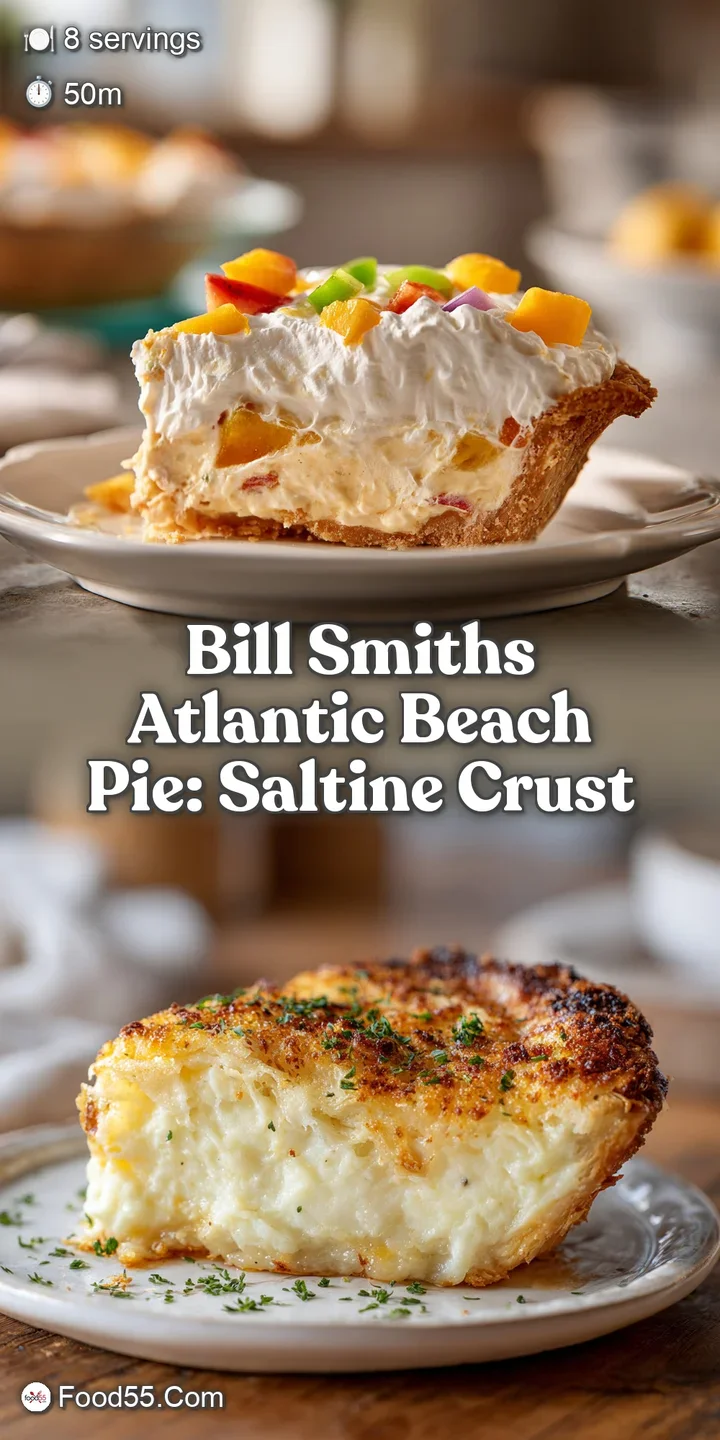 Close-up on Atlantic Beach Pie, highlighting the smooth, glossy citrus filling and the coarse, golden-brown cracker crust ...