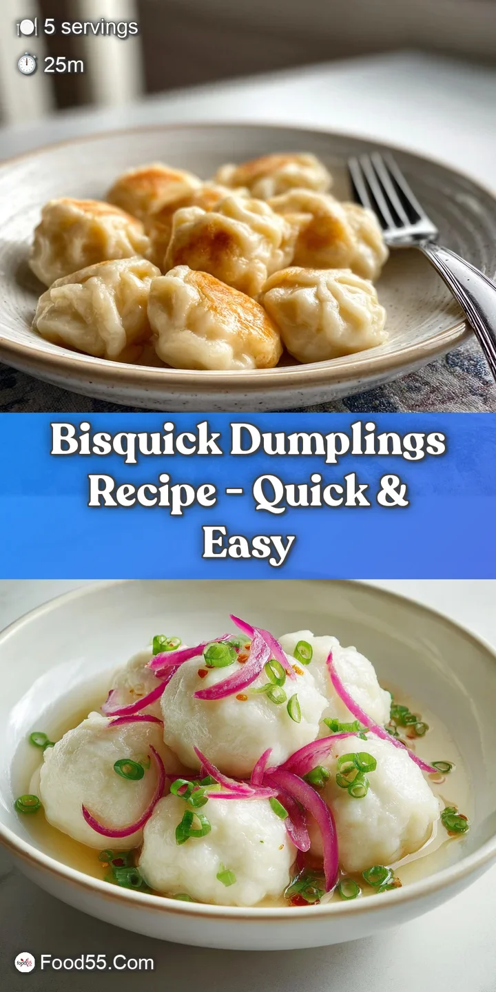 Close-up reveals the soft, airy texture of a Bisquick dumpling, saturated in a flavorful sauce with herbs. Appetizing warmth.