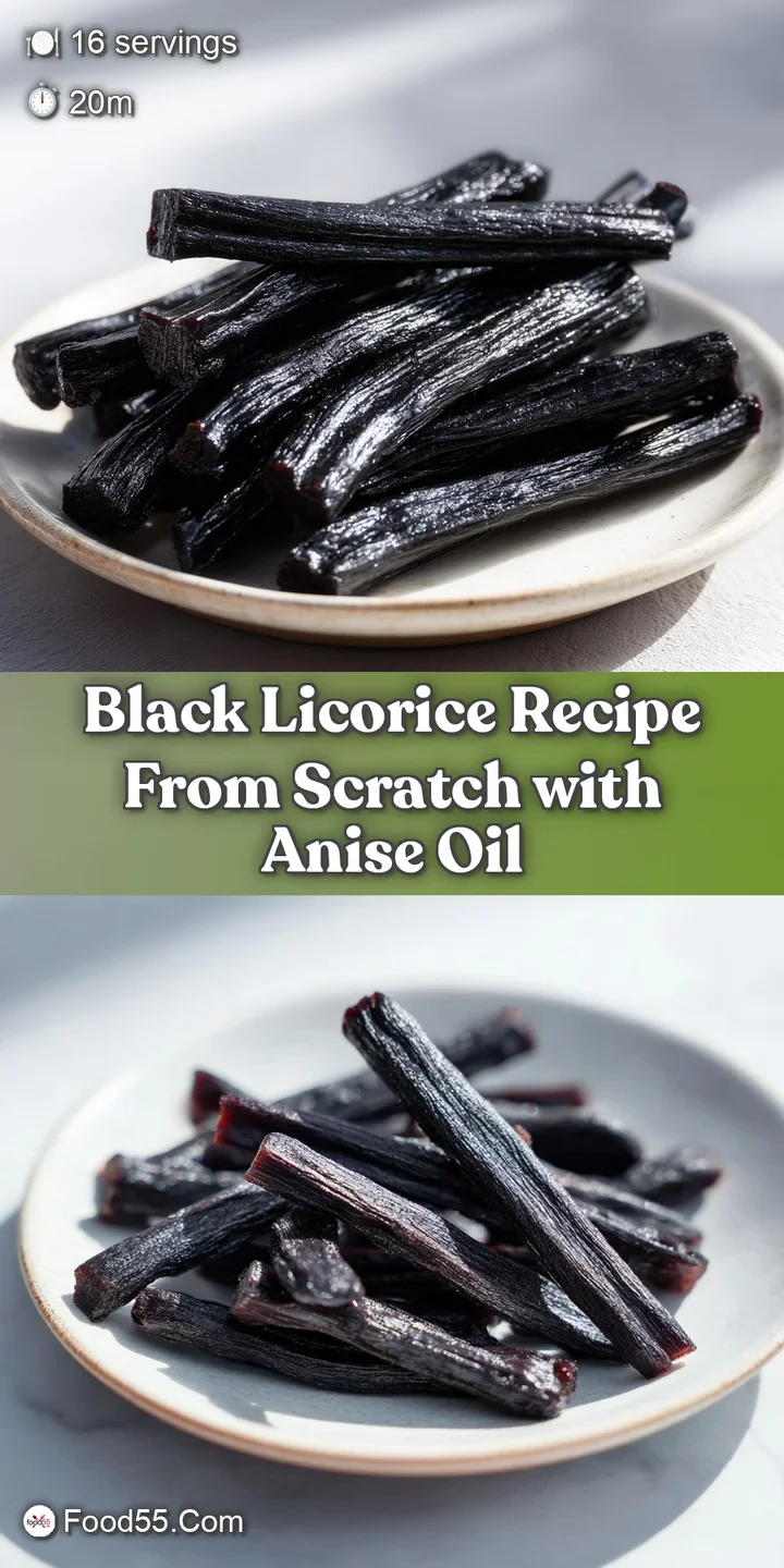 Close-up of fresh black licorice. The candies glisten, showcasing their deep color and inviting, slightly sticky texture.