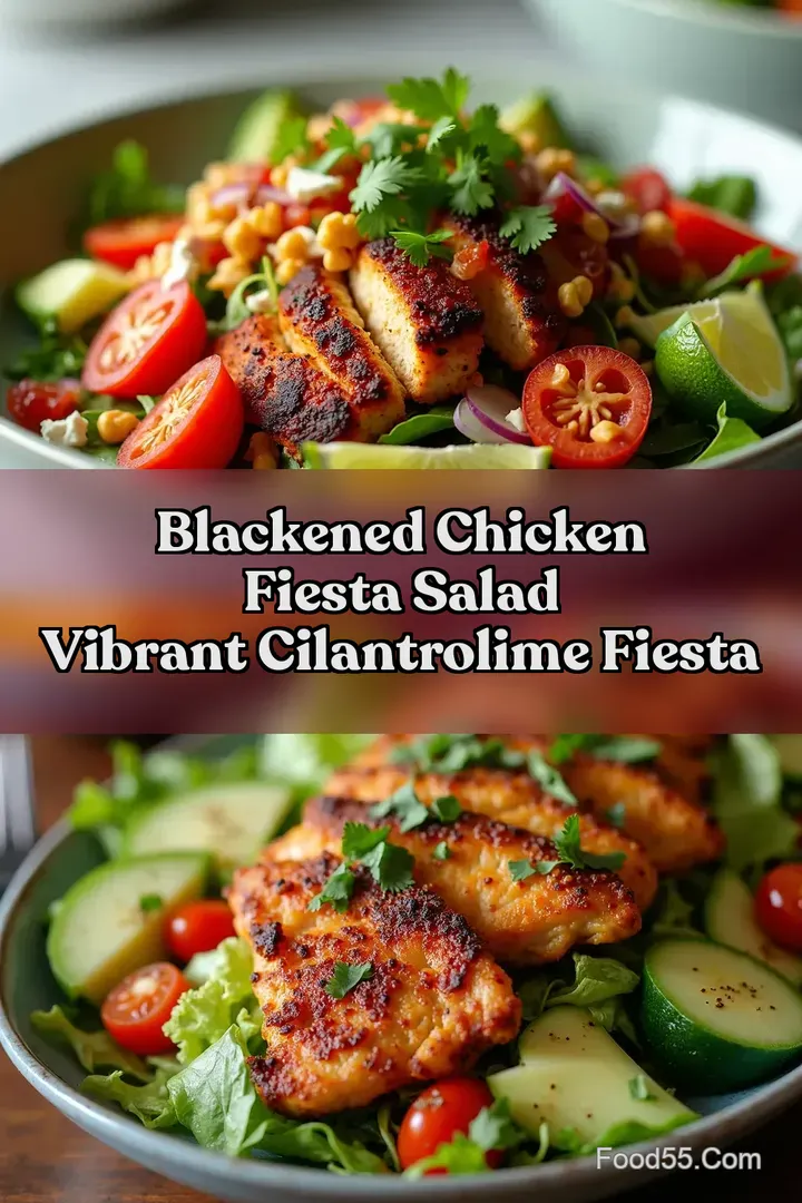 Blackened Chicken Fiesta Salad Vibrant CilantroLime Fiesta