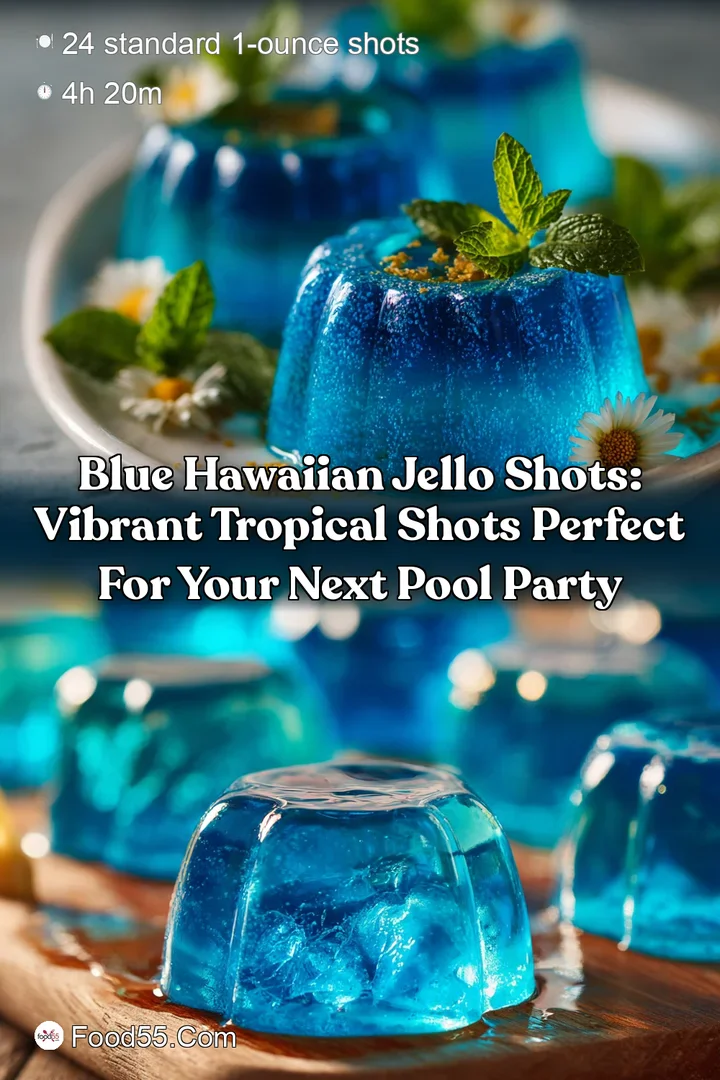 Blue Hawaiian Jello Shots: Vibrant Tropical Shots Perfect for Your Next Pool Party