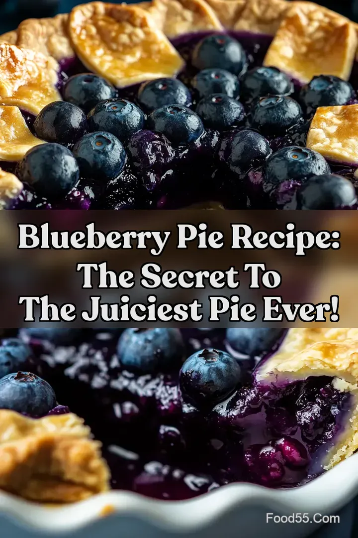 Blueberry Pie Recipe: The Secret to the Juiciest Pie Ever! : PIN FOR LATER Blueberry Pie Recipe: The Secret to the Juiciest Pie Ever!